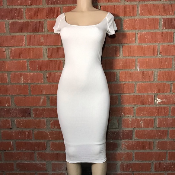 🌺Snow a Bunny Ribbed Midi Dress - Picture 2 of 7